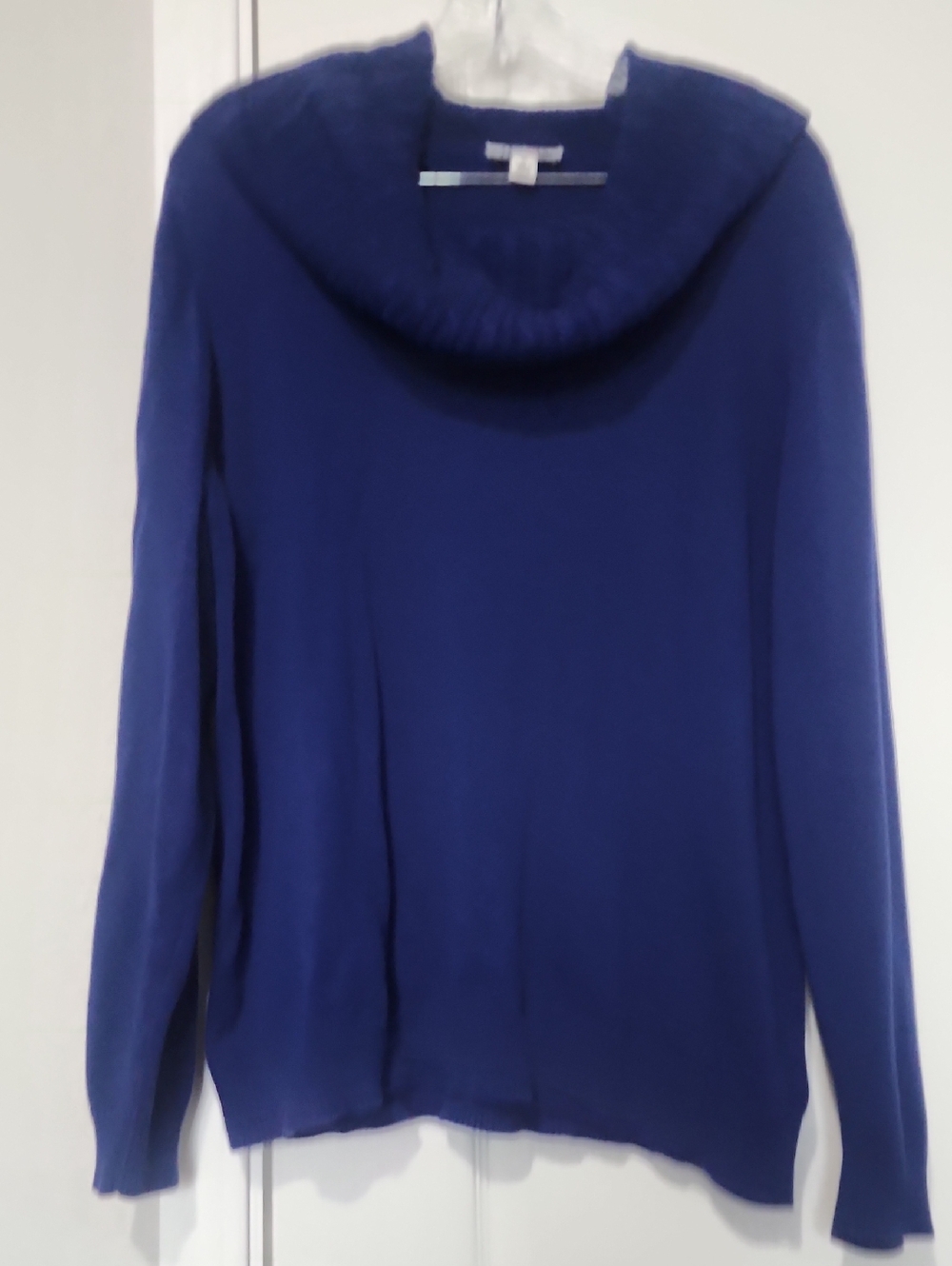 Women's Cowl Neck Sweater in Deep Blue